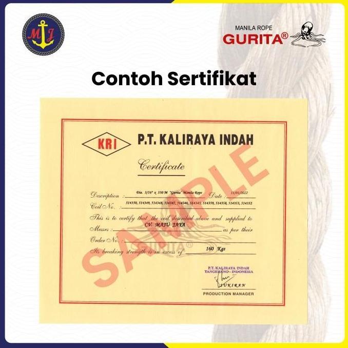 (Allthebest) TALI MANILA GURITA 19 MM // TALI TAMBANG MANILA ROPE