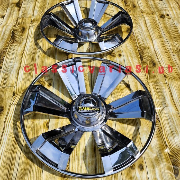 Whelldop Stainless Dop Roda R20 Dop Roda Truk Fuso Hino - Sepasang / 2Buah Original Dan Terpercaya