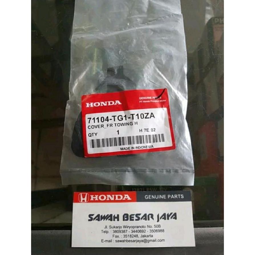 Cover Plastik Tutup Towing - Derek - Hook Bumper Bemper Depan Honda Brio Satya - Rs 2016 2017 2018 2