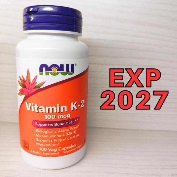 Hololoo- Now Foods Food Vitamin K 2 K-2 K2 Vit K2 100 Mcg 100Mcg 100 Veg Caps