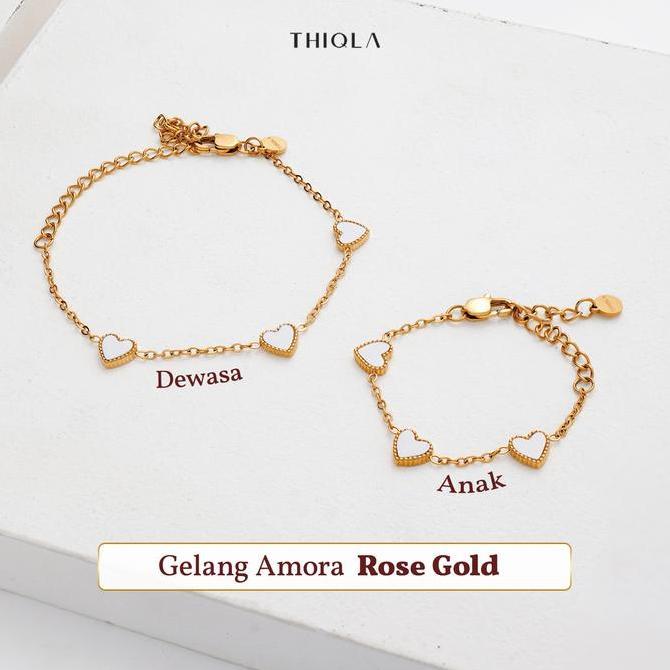 Kilaugaya- Thiqla - Gelang Love Amora - Gelang Adjustable Wanita Mirip Emas Asli Model Baru Elegan -