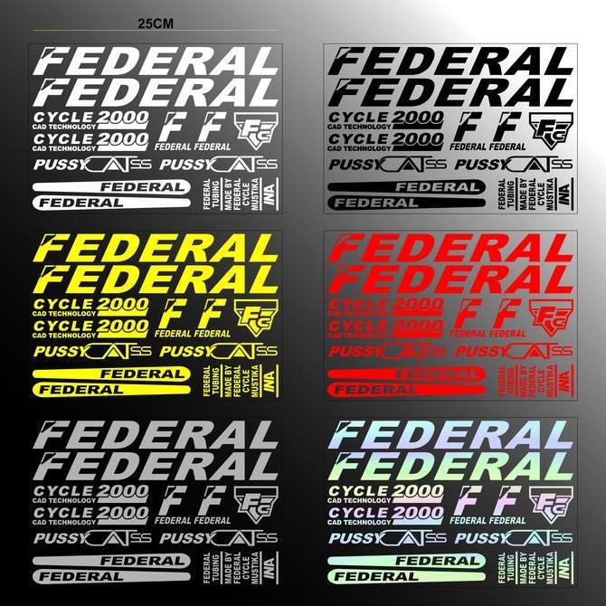 Cutting Sticker Federal Pusi Cat Stiker Sepeda Pussycat 1set Sepeda MTB 25cm