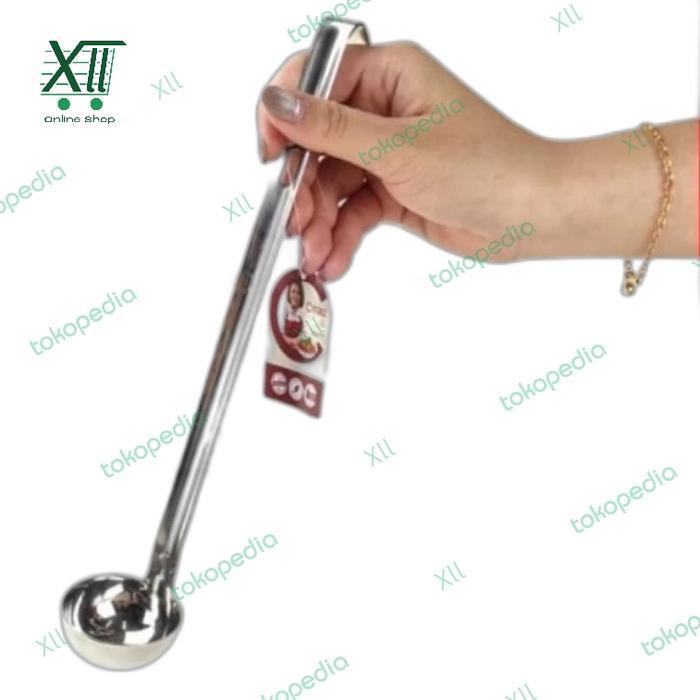 CYPRUZ CY~0685 Irus Centong Stainless 1 OZ Soup Ladle 30 CC  Bend Hook