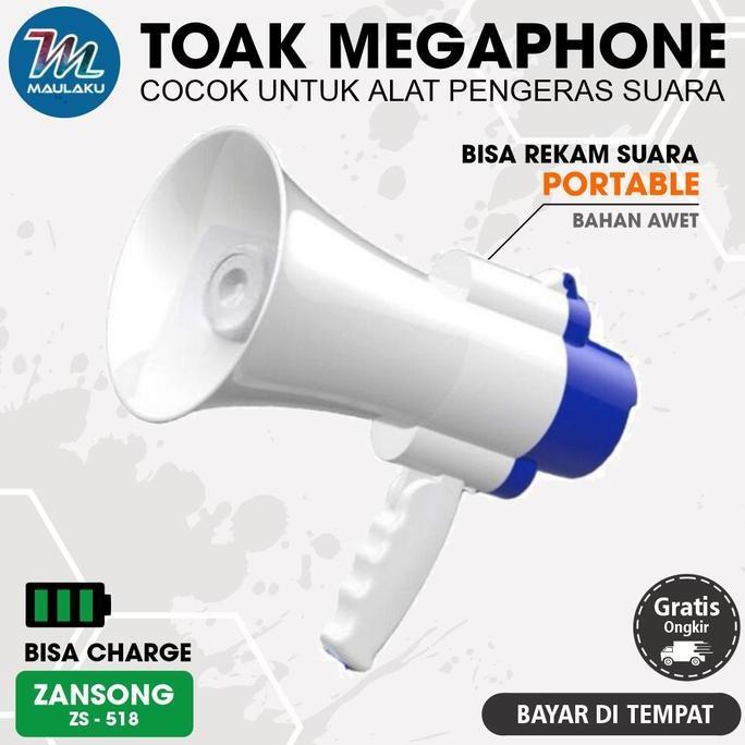 Pengeras Suara Toa Megaphone Horn Speaker Perekam Suara Portable