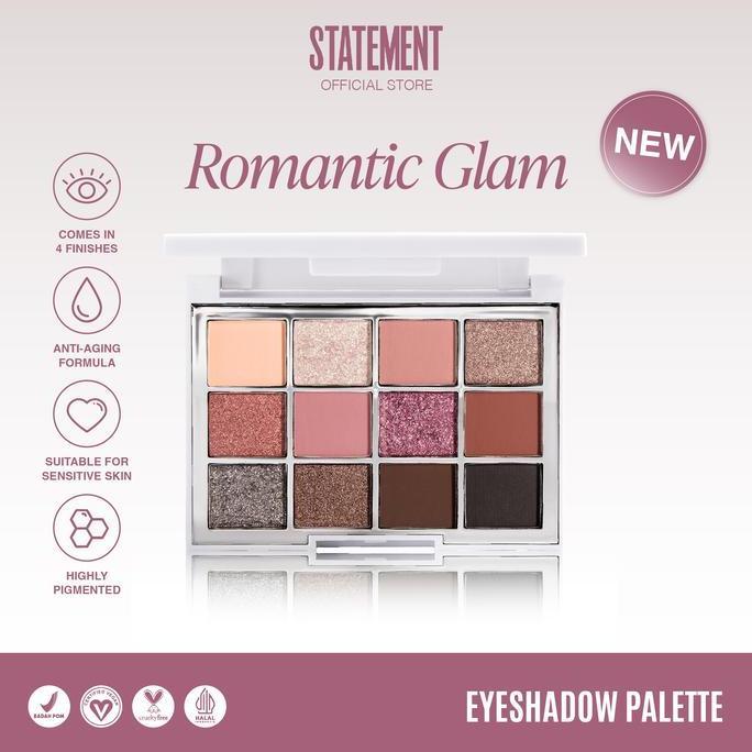 Cod,Bisa- Statement  Romantic Glam Eyeshadow Palette