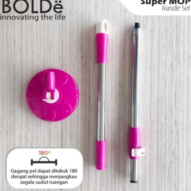 Istimewa- Bolde : Super Mop Handle Set / Gagang Tongkat Kepala Pel Spin Mop