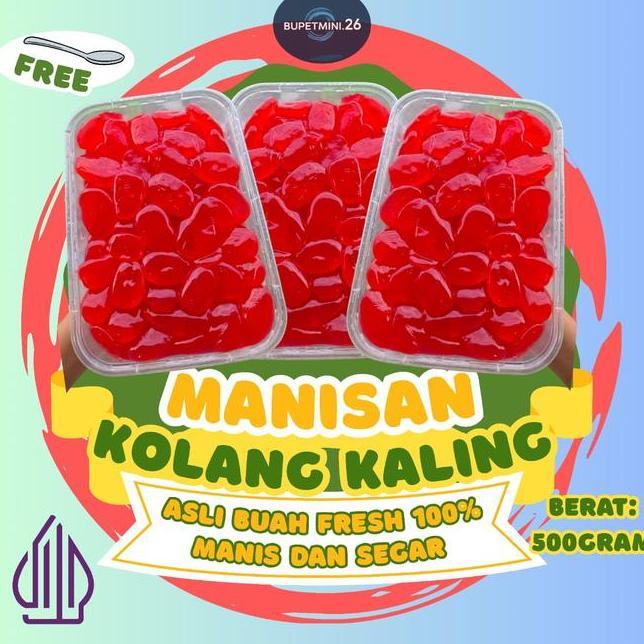Manisan Kolang Kaling Rasa Strawberry Buah Fresh 250 Gram1 Kg Kualitas Terjaga Manis Dan Segar