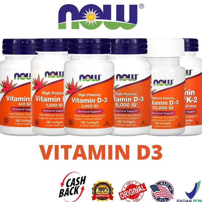 Cod,Bisa- Vitamin D3 400 1000 2000 5000 10000 Iu & K2 | Now Foods