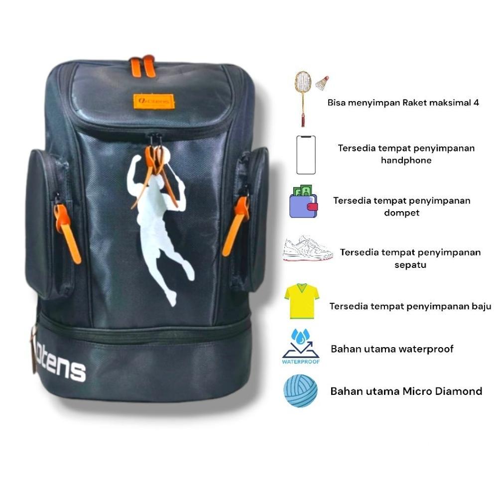Tas Badminton ransel/gendong ,TAHAN AIR (Waterproof )Tas Raket Ransel Badminton multifungsi/ Tas Ran