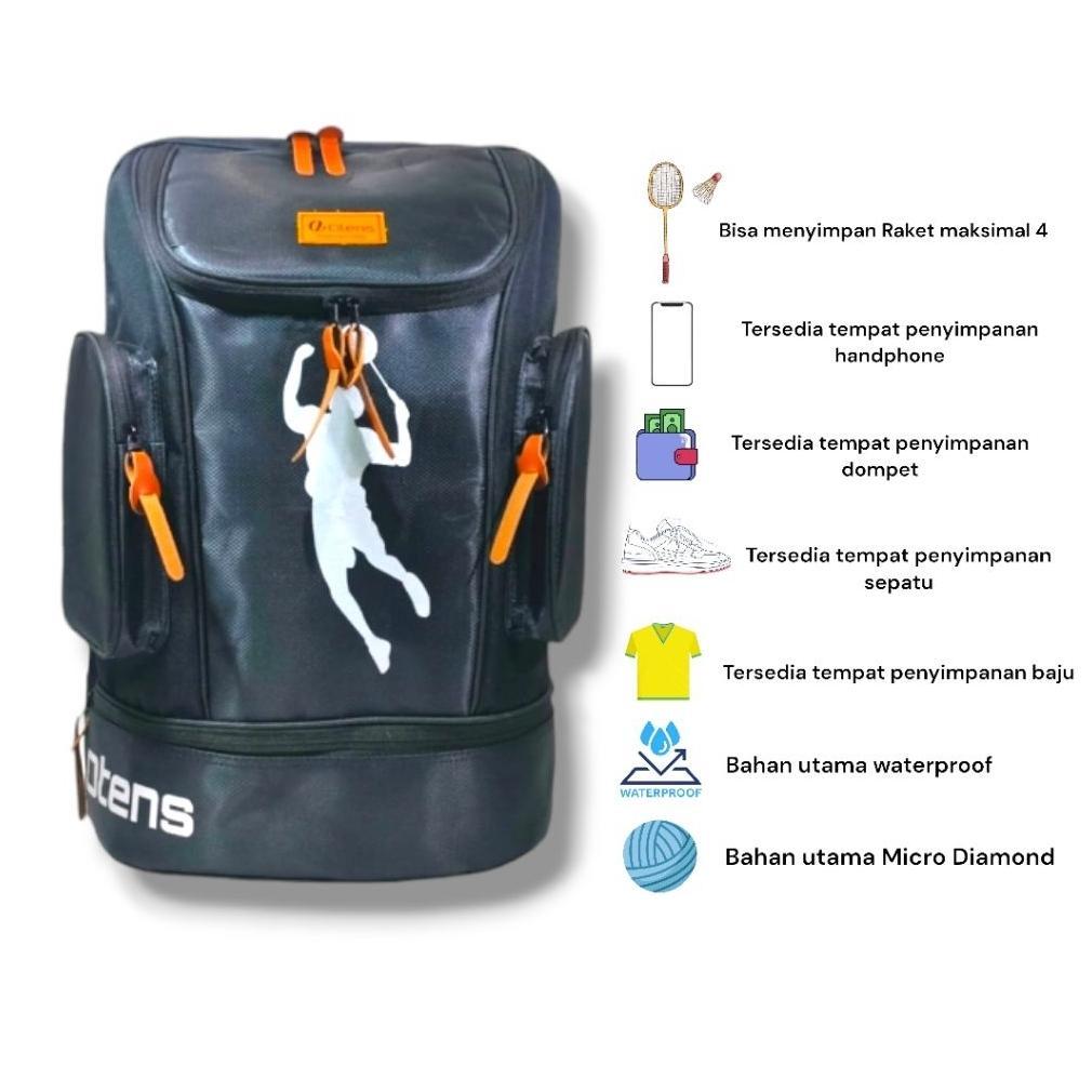 Tas Badminton ransel/gendong ,TAHAN AIR (Waterproof )Tas Raket Ransel Badminton multifungsi/ Tas Ran