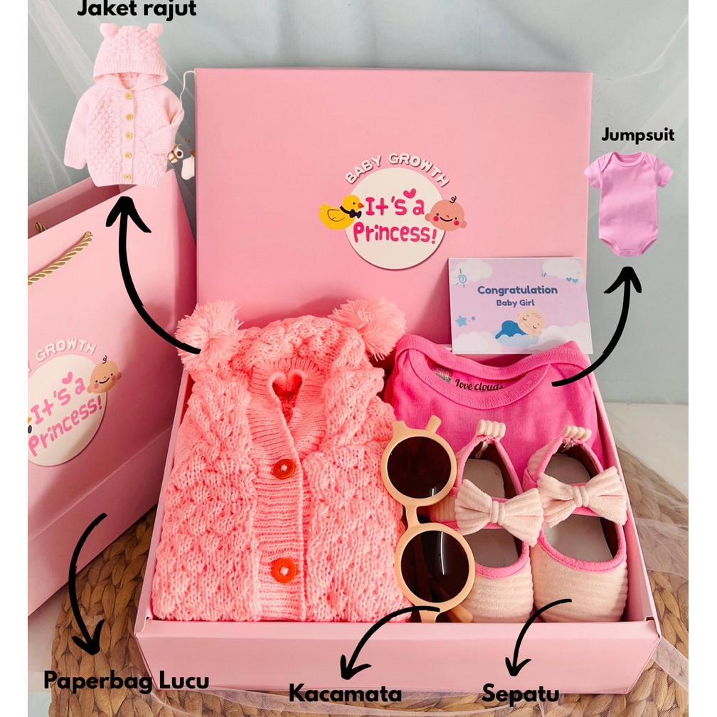 New 023 Hampers Kado Bayi Perempuan Baru Lahir//Hampers Baby Girl Newborn//Giftbox Parcel Bayi Baru 
