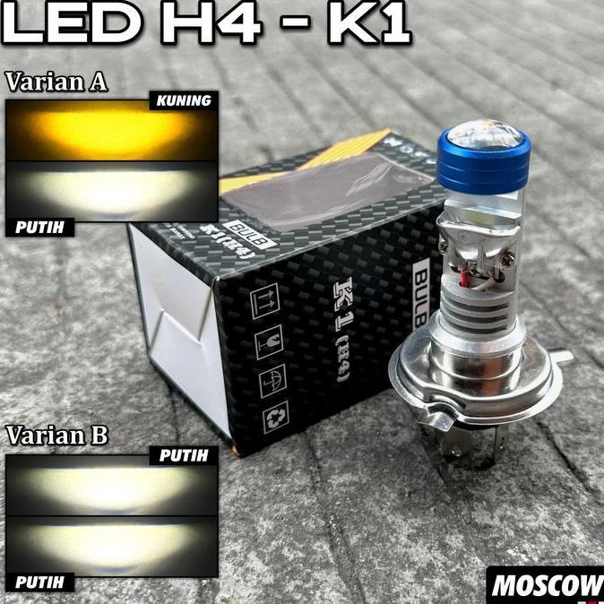 Lampu LED Laser H4 High Low 20W / 12-80V LASER BHOLAM DEPAN UTAMA MOTOR LED LASER SOCKET H4 KAKI 3 L