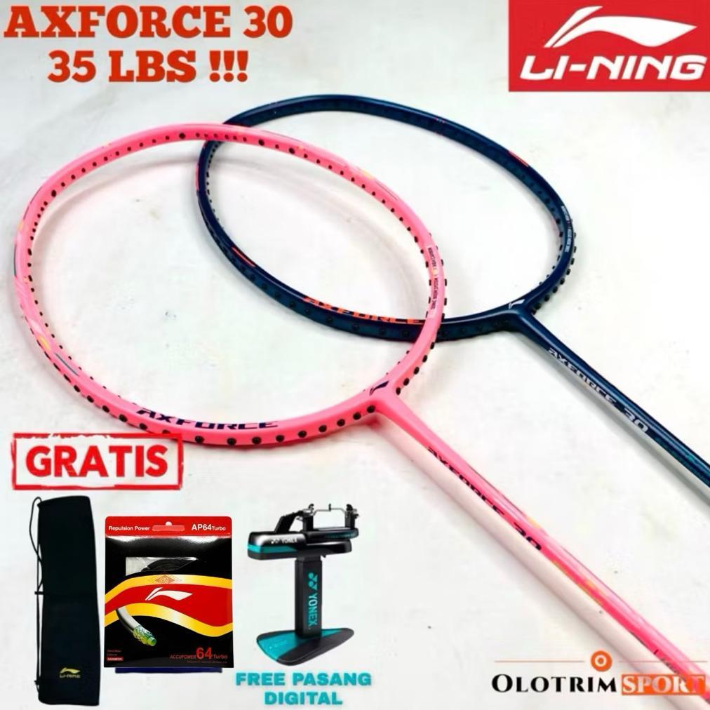[ 35 LBS ] Raket Badminton LINING AXFORCE 30 EXTRA STRONG LIGHT 4u 5u Ax Force Original