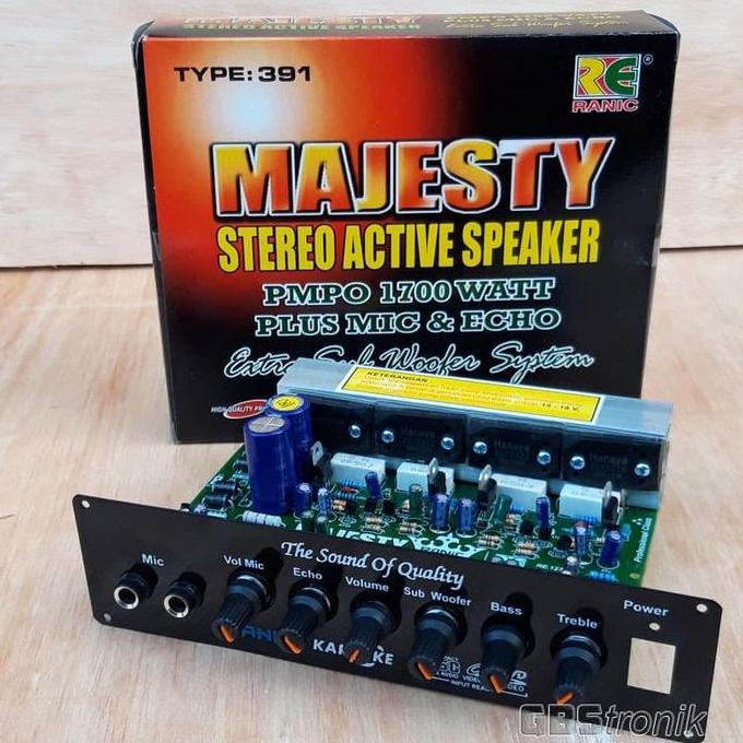 Kit power speaker Aktif 1700W PMPO Plus Mic Echo Subwoofer