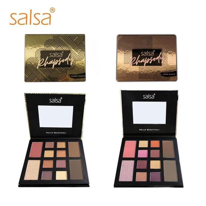 Cod,Bisa- Bpom Salsa Rhapsody Face Palette Eyeshadow Eye Shadow Salsa Perias Mata Amber Classic