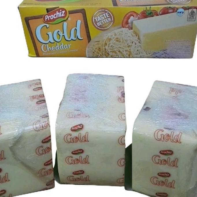 Milkouit- Keju Prochiz Gold Cheddar Repack -/+ 500 Gram I Keju Parut I Keju Bahan Kue I Bahan Makana
