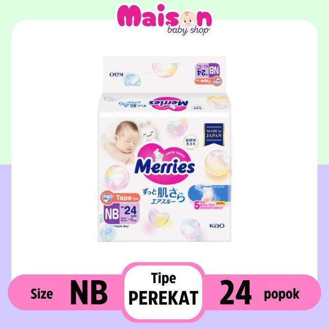 Cod,Bisa- Merries Newborn Tape Newborn 24 Nb24 Nb 24 Diapers Popok Bayi Lahir