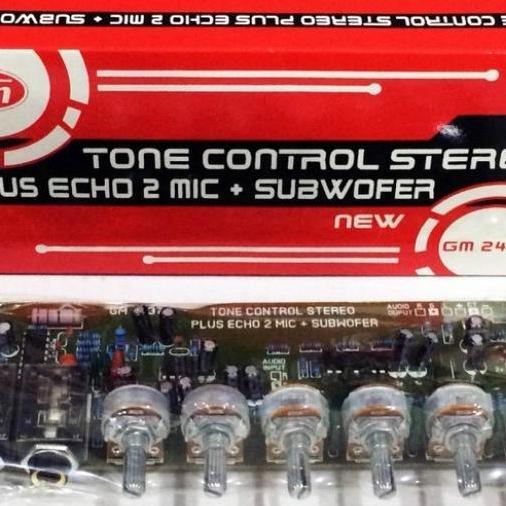 Kit GM2437 Tone Control Stereo Plus Echo 2 Mic + Subwoofer