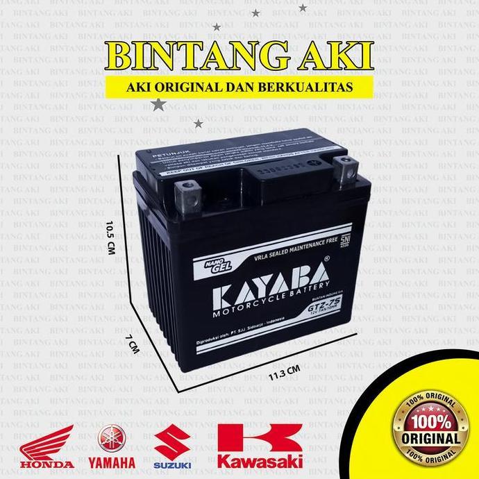 Look- Aki Motor Kayaba Gtz7S Accu Kering Honda Vario 150 Vario 125 Pcx Adv Scoopy Gsx Burgman Fino G