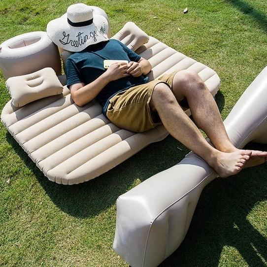 OLV houseware - Kasur Matras Mobil Angin Satu Set + Pompa PENYANGGA TERPISAH / Kasur Mobil / Matras 