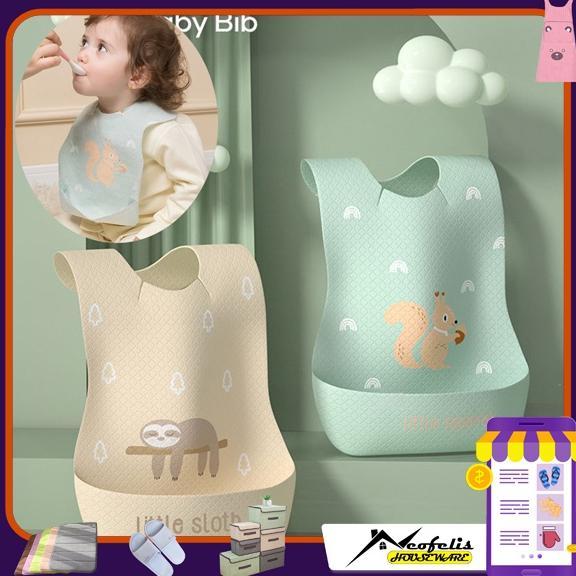 CUCI GUDANG 6 Pcs Disposable Baby Bib / Celemek Bayi Waterproof Lucu PR0278