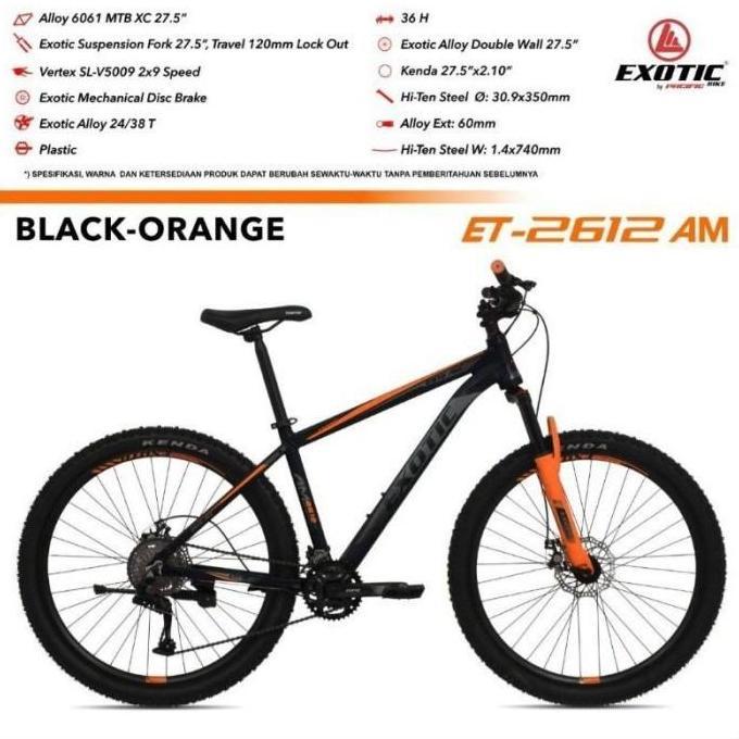MTB 27.5 Exotic Alloy 2618 AH Rem Oli Hidrolik 9Speed