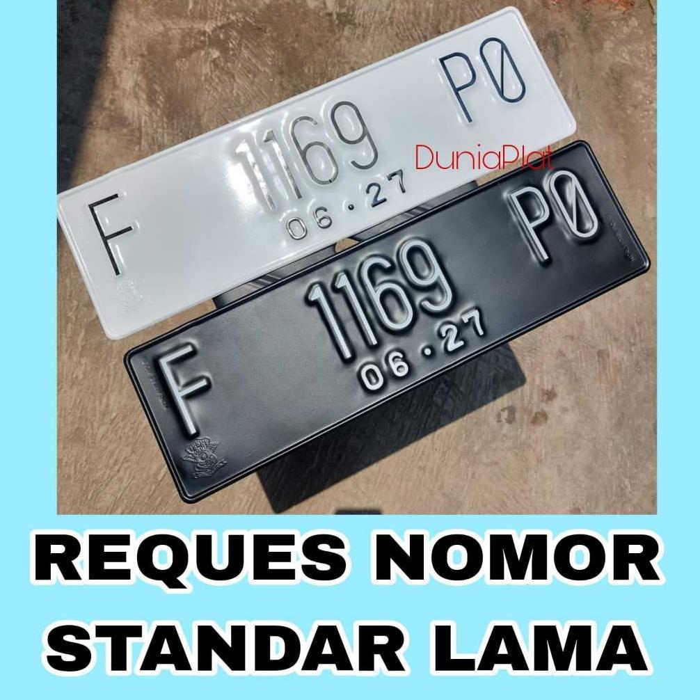 Buat Plat Nomor Mobil Putih sudah ada logo plat mobil font baru/font standar DP09