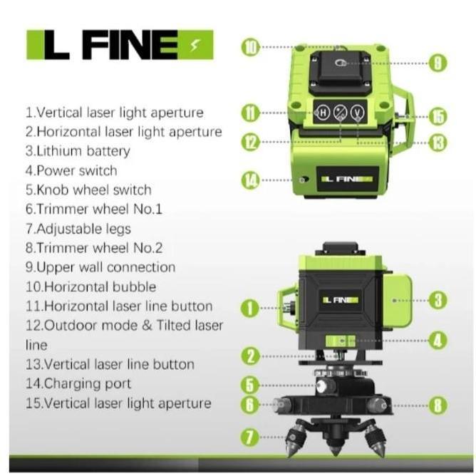 Bestone- Laser Level 16 Line Hilda Self Leveling Laser 4D