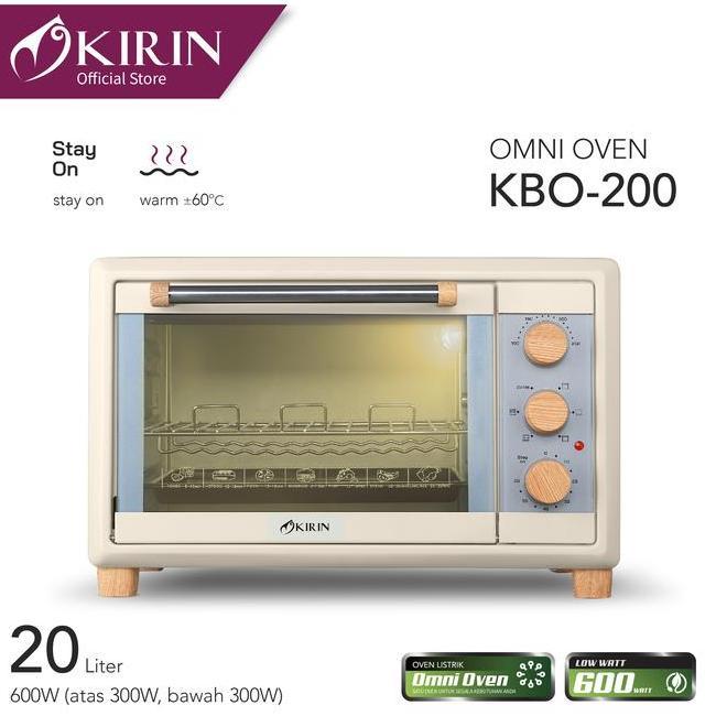 Kirin Omni Oven 20 Liter Kbo200 Oven Listrik Low Watt Pemanggang