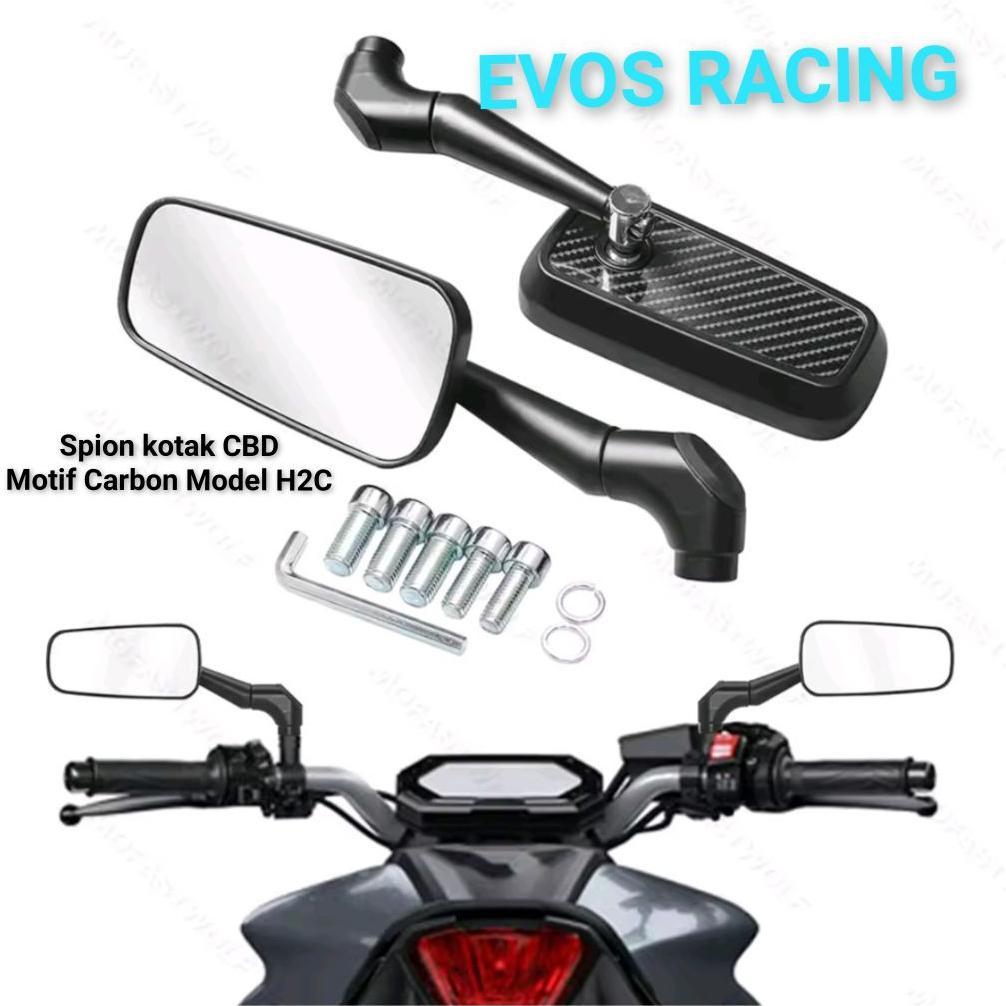 Spion Persegi circuit kotak motif Karbon model koso model DYTONA CNC kaca biru universal Vario Aerox