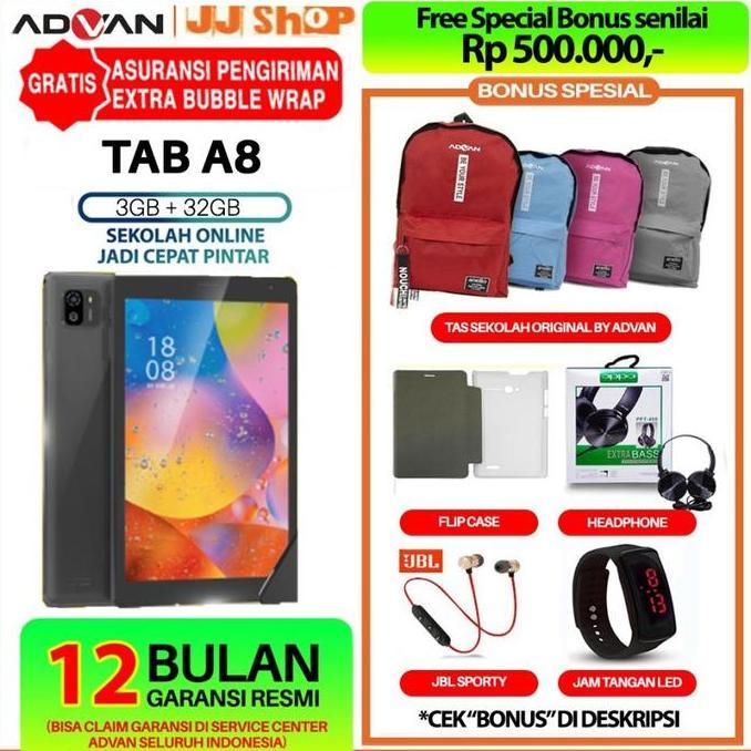 Bestone- ADVAN TAB A8 3/32 GB RAM 3GB ROM 32GB GARANSI RESMI