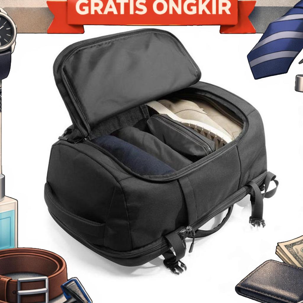 T66 Tomtoc Navigator Travel Laptop Backpack Tas Ransel Pria Wanita Laptop Compartment 40 Liter Capac