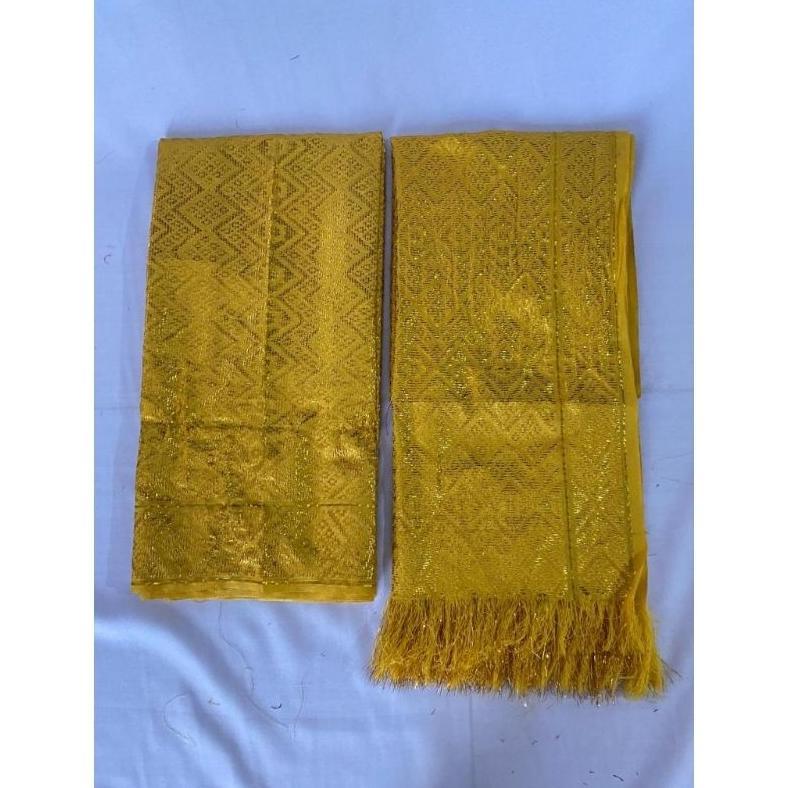 Murah Satu Set Selendang&Rok  Sarung Songket Thailan Bisa Jadi Rok Span Dan Rok Lilit