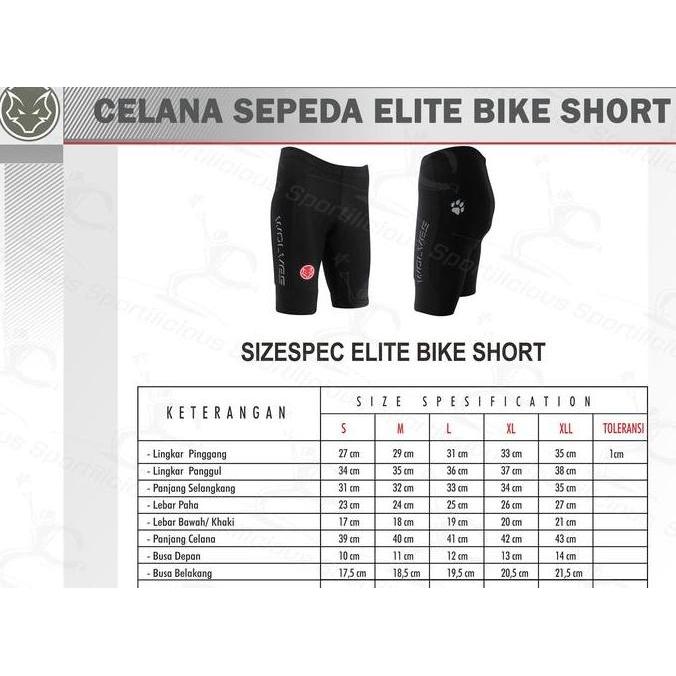Celana Sepeda Elite Bike Short Dick Wolves Pendek
