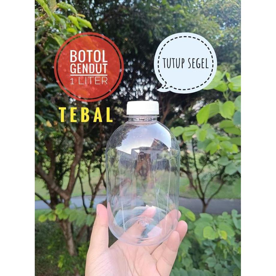 Isi 25 Pcs Botol Kale Gendut Gemoy Pendek 750 1000 ml / Botol Plastik SKLB 1 Liter / Botol Jus Kopi