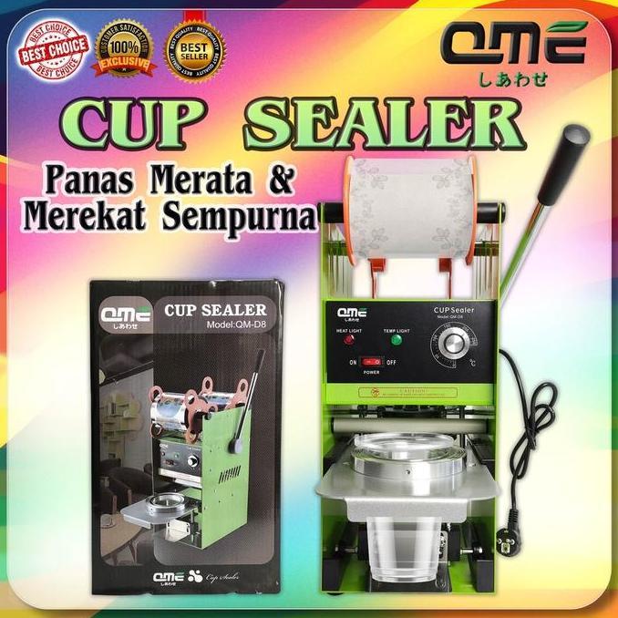 TERBARU QME- QM-D8 Mesin Press Plastik Sel/Cup Sealer (Model Utama) Listrik Merah Vacuum