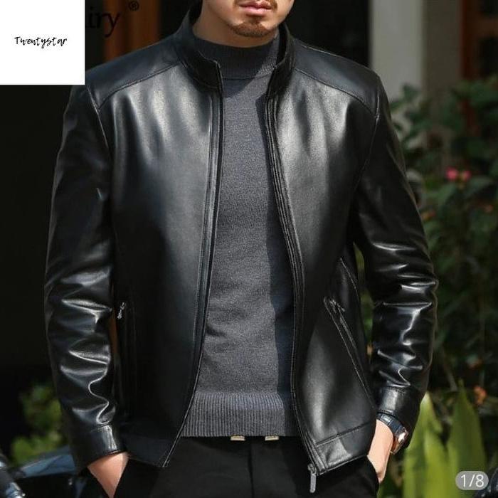 BESTPROMO Jaket Kulit Pria PREMIUM QUALITY / Jaket Kulit Asli Garut / Jaket BIG SIZE Pria Jumbo/Jake