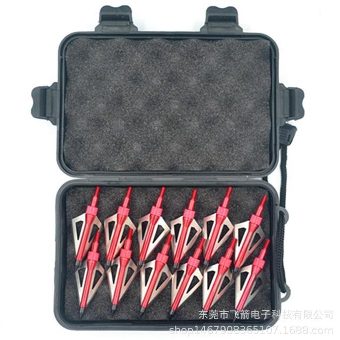 HOT SALE Arrow Broadhead Silet 3 Mata + Box - Point Anak Panah Berburu Tajam