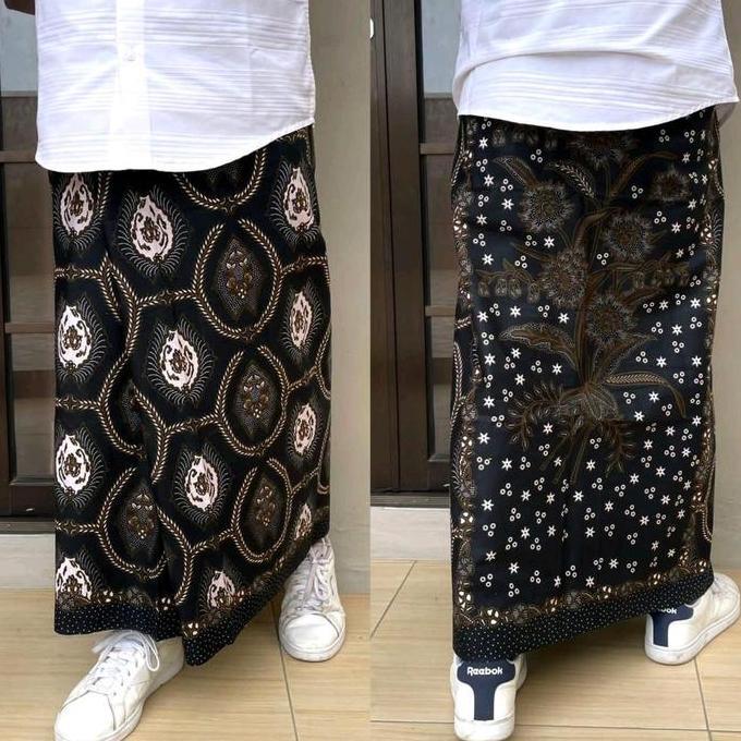 Sarung Batik Gus Iqdam Terbaru Printing Goyor Tebal Pria Muslim Motif Series Warna Hitam Coklat - Ka