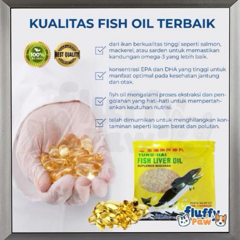 Cuci Gudang Tung Hai Fish Liver Oil isi 500 Capsules (kemasan pabrik asli)  | Vitamin & Suplemen Min