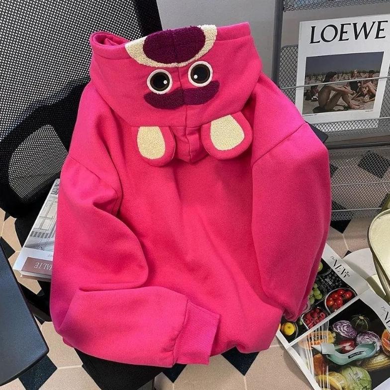 Disney Lotso Cute Sweater | Sweater hoodie Dewasa/Remaja kartu Disney Lotso