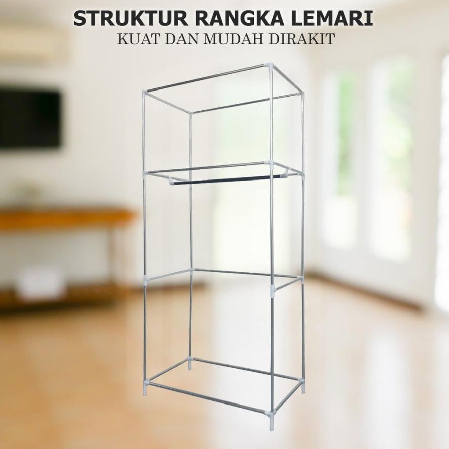 Discount Lemari Portable+Gantungan Baju Lemari Kain Resleting Bisa Di Gulung