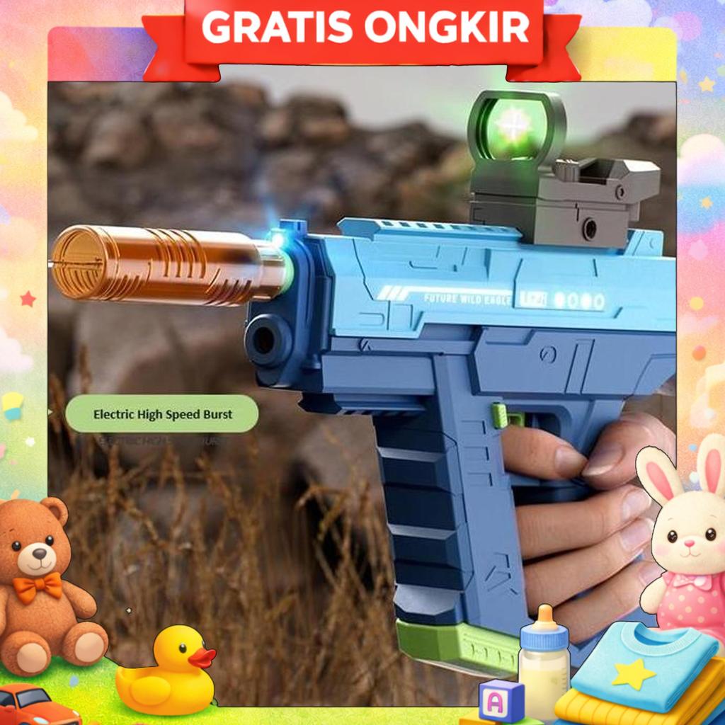 Mainan Anak Tembak Tembakan Air Elektrik Water Electric Tembakan Air Otomatis Kid Toys Asli