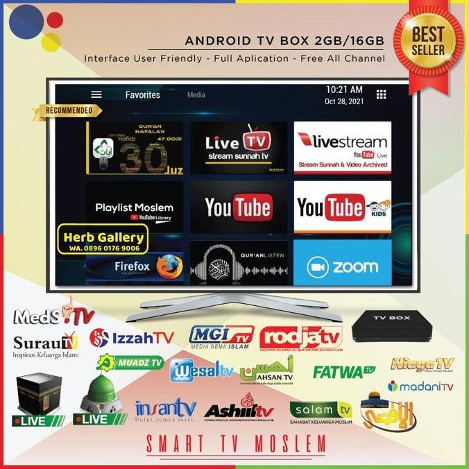 Bestone- smart tv muslim android tv box rodja tv alquran islami bukan parabola
