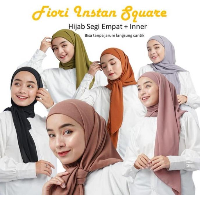 Thebest- Segiempat Inner Jilbab Instan Segitiga Instan Inner 2 layer Ceruty