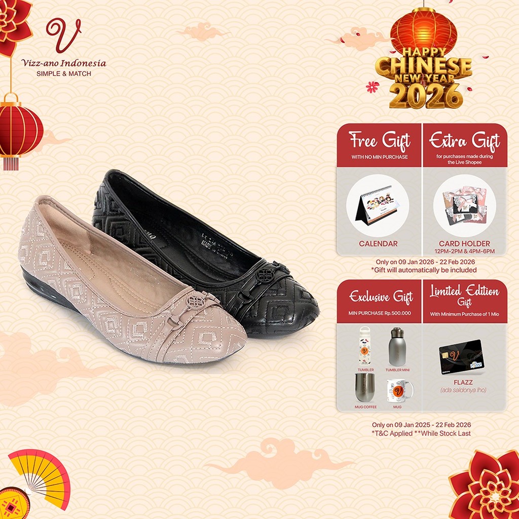 Vizzano Shoes Sepatu Flatshoes Wanita Design Lizzie