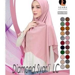 Thebest- DIAMOND SYAR'I AZARA  LASERCUT UKURAN 130X130CM / SEGI EMPAT JUMBO / HIJAB SYAR'I POLOS Cre