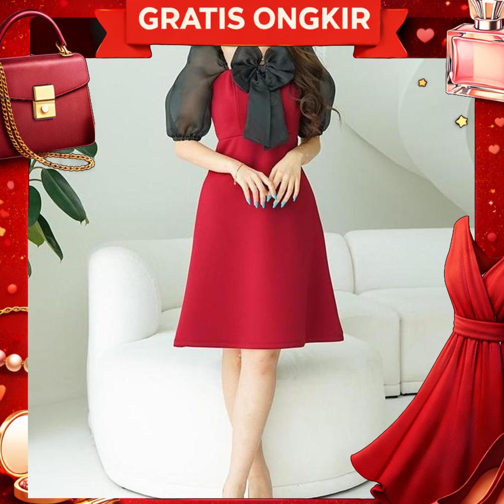 Princeska Dress Organza Gaun Wanita