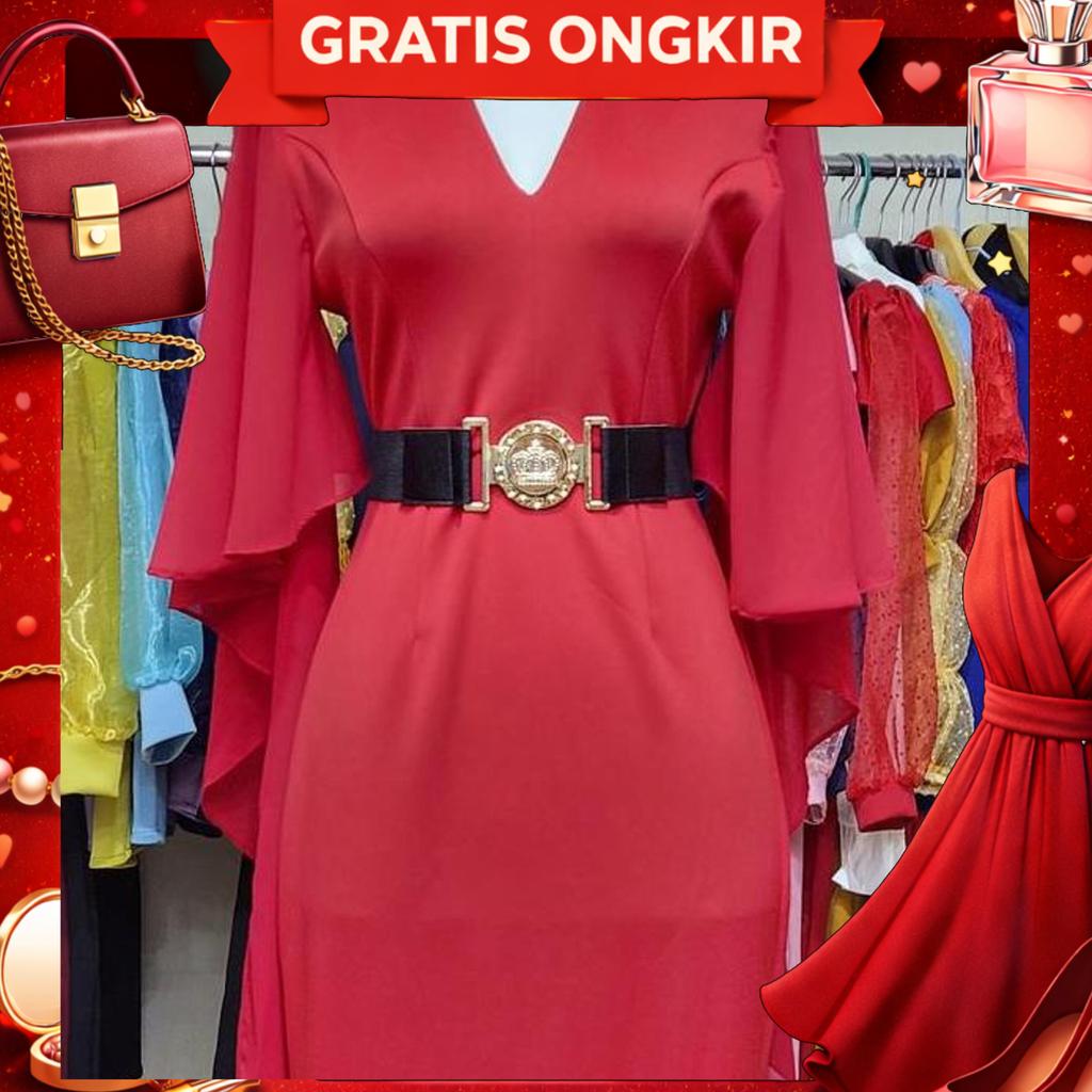 Loowear Bodycon Long Dress Butik Wanita Kondangan Casual Formal Vintage Premium Bangkok Terbaru Scub