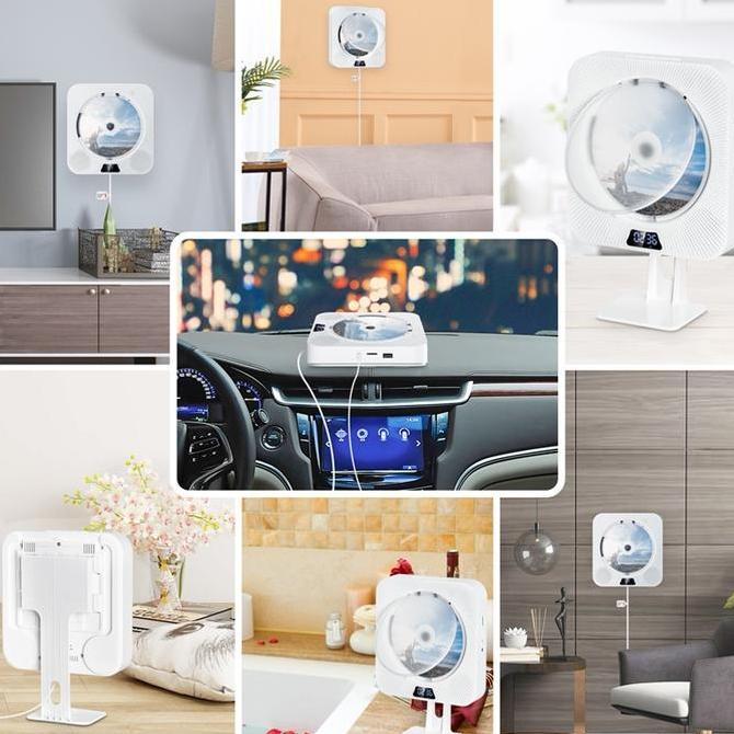 Bestone- Puluz CD Player DVD Player Bluetooth Wall CD/DVD Player Portable